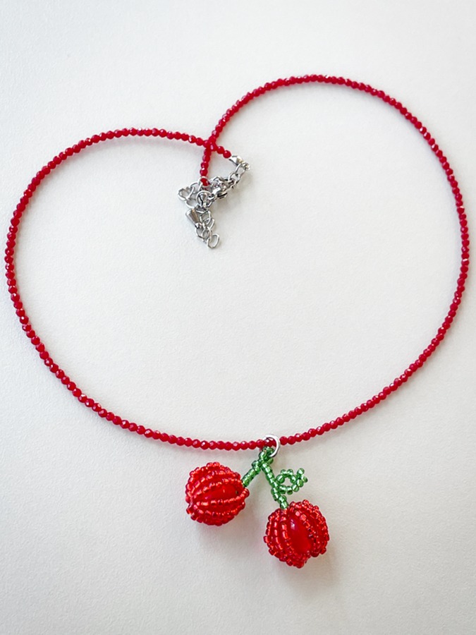Cherry beads necklace